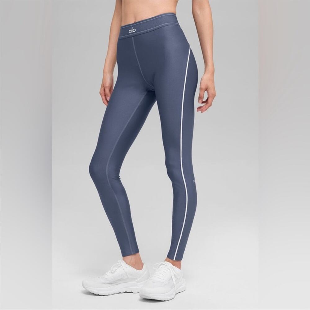 Alo Yoga Airlift High Waist Suit Up Legging in Bluestone / White